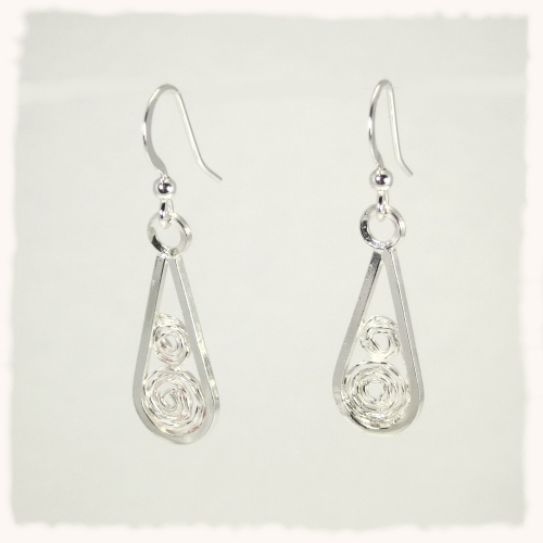 Filigree silver earrings